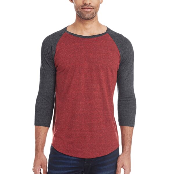 Unisex Triblend Three-Quarter Sleeve Raglan T-Shirt Thumbnail