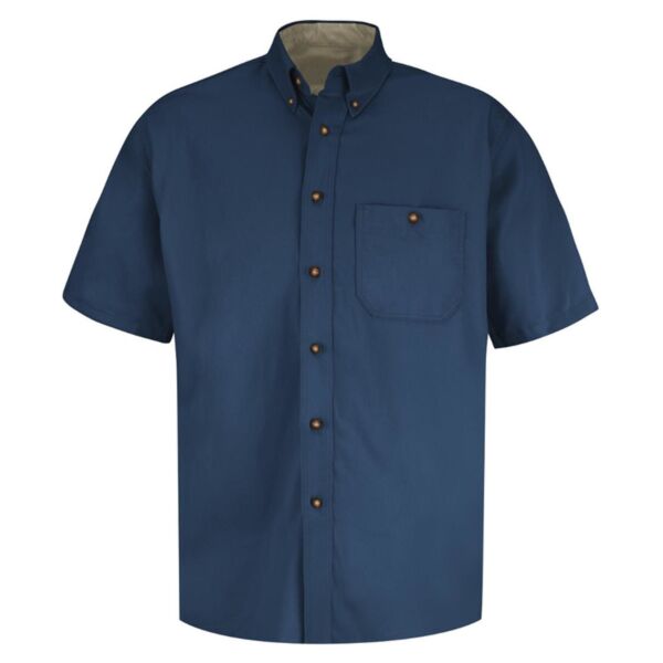 Men's Short Sleeve 100% Cotton Dress Shirt Thumbnail